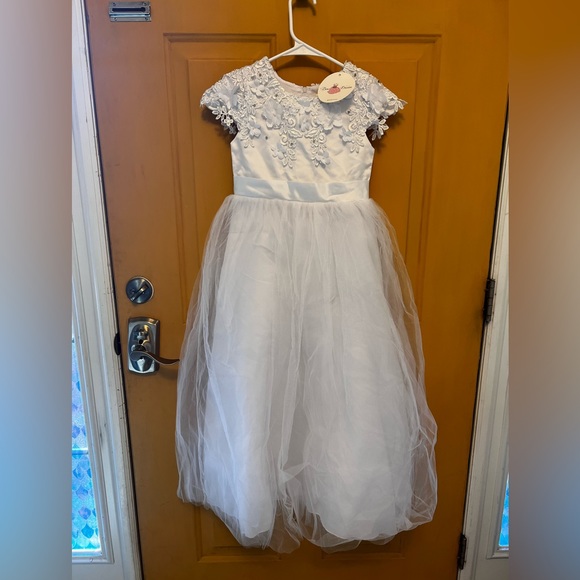 New white formal comunion dress - Picture 1 of 2